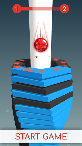 Twisty Stack Breaker - Ball Fall Jump 3D Stack - Gameplay image of android game