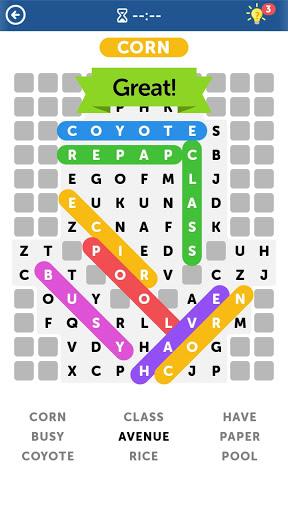 Word Search - Gameplay image of android game