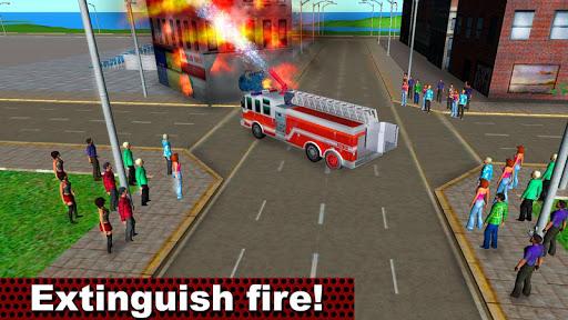 Fire Truck Emergency Driver 3D - عکس بازی موبایلی اندروید