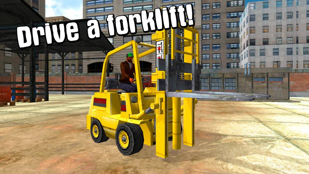 Heavy Forklift Simulator 3D - Gameplay image of android game