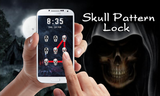 Skull Pattern Lock Screen - Image screenshot of android app