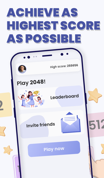2048 Merge: Puzzle Challenge - Gameplay image of android game