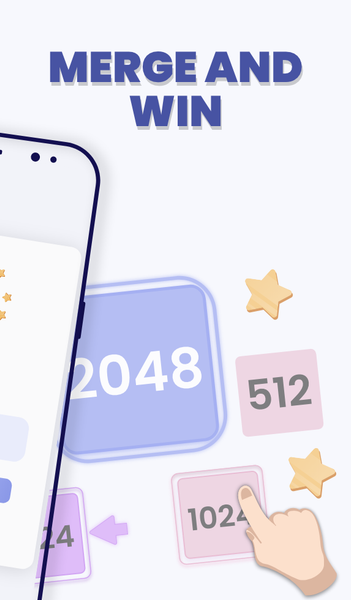 2048 Merge: Puzzle Challenge - Gameplay image of android game