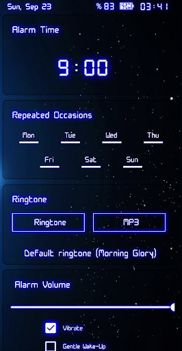 Alarm Clock Neon - Image screenshot of android app