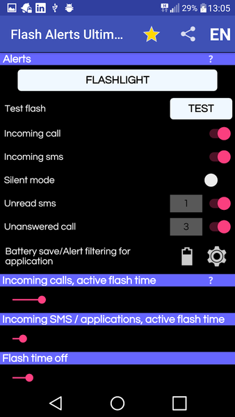 Flash Alerts Ultimate - عکس برنامه موبایلی اندروید