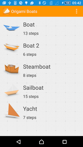 Oirgami Boats Instructions 3D - Image screenshot of android app