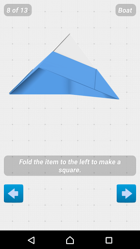 Oirgami Boats Instructions 3D - Image screenshot of android app