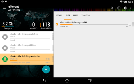 aTorrent - torrent downloader - عکس برنامه موبایلی اندروید
