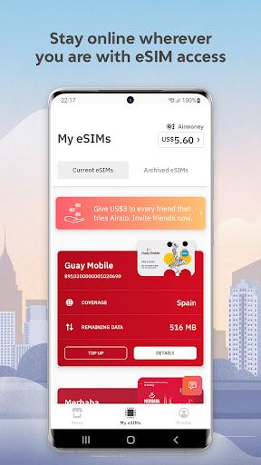 Airalo: eSIM Travel & Internet - Image screenshot of android app