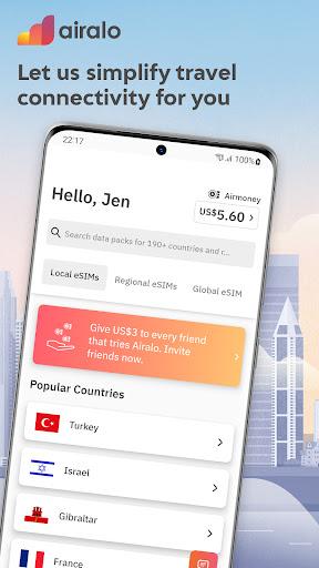 Airalo: eSIM Travel & Internet - Image screenshot of android app