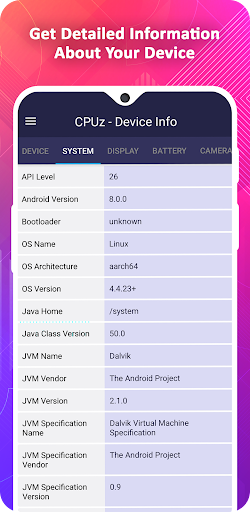 CPU-M Pro - Device Info - Image screenshot of android app