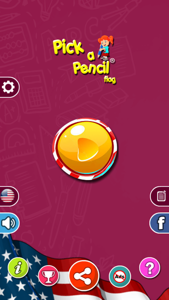 Pick a Pencil Flag, Flag Game - Gameplay image of android game