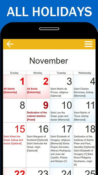 Church Calendar ۲۰۲۵ - عکس برنامه موبایلی اندروید