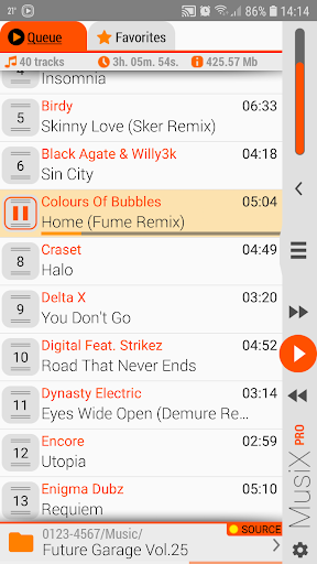 MusiX Material Light Orange Skin for music player - Image screenshot of android app