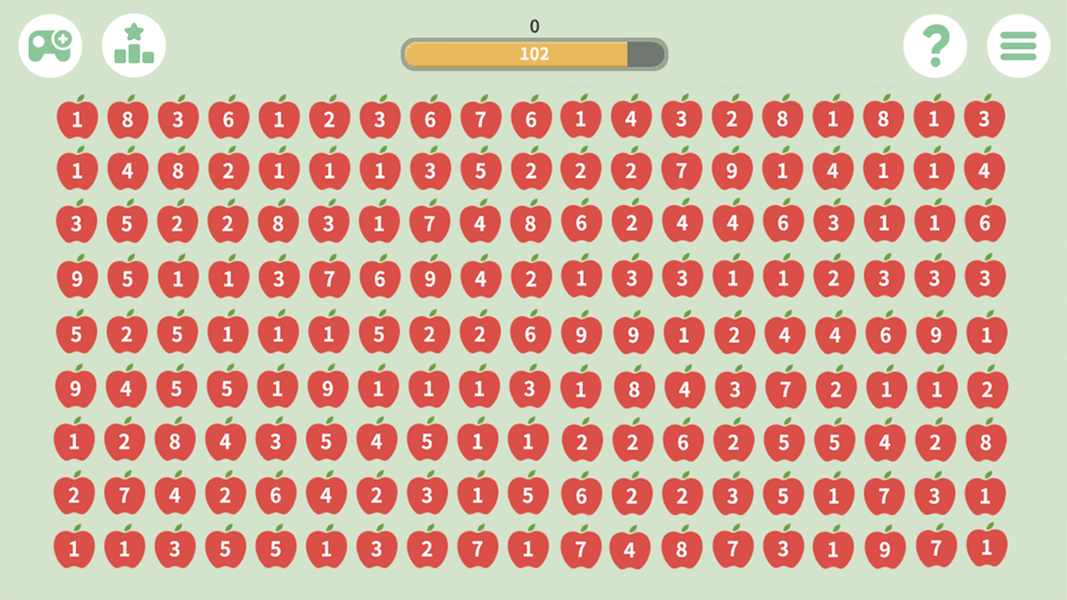 Apple Number Puzzle - Gameplay image of android game