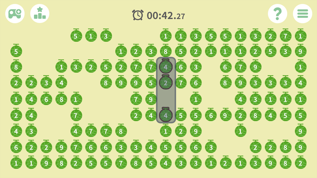 Apple Number Puzzle - Gameplay image of android game