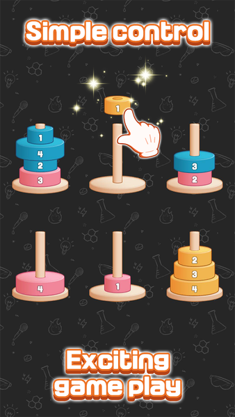 Tower of Hanoi Sort - عکس بازی موبایلی اندروید