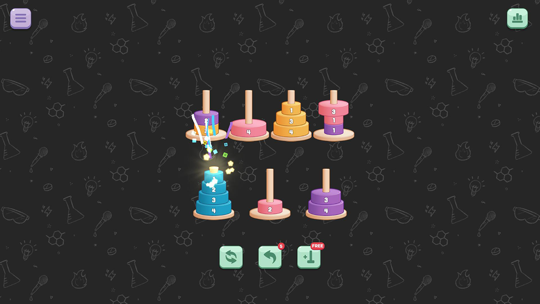 Tower of Hanoi Sort - عکس بازی موبایلی اندروید