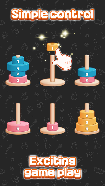 Tower of Hanoi Sort - عکس بازی موبایلی اندروید