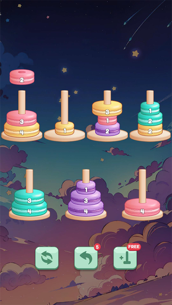 Tower of Hanoi Sort - عکس بازی موبایلی اندروید