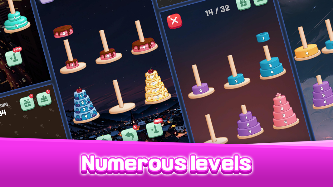 Tower of Hanoi Sort - عکس بازی موبایلی اندروید