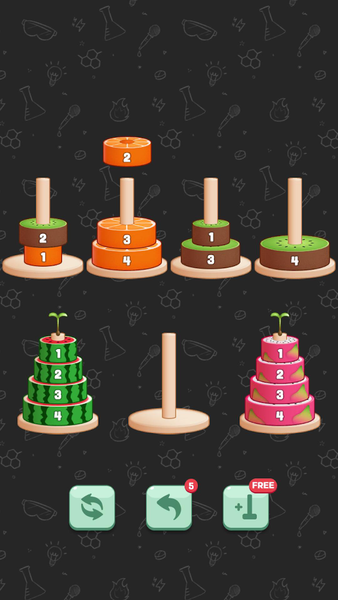 Tower of Hanoi Sort - عکس بازی موبایلی اندروید