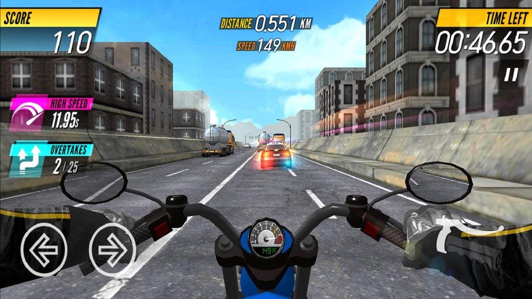 مسابقهٔ موتورسواری - Gameplay image of android game