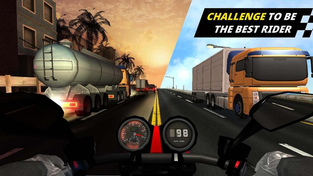 مسابقهٔ موتورسواری - Gameplay image of android game
