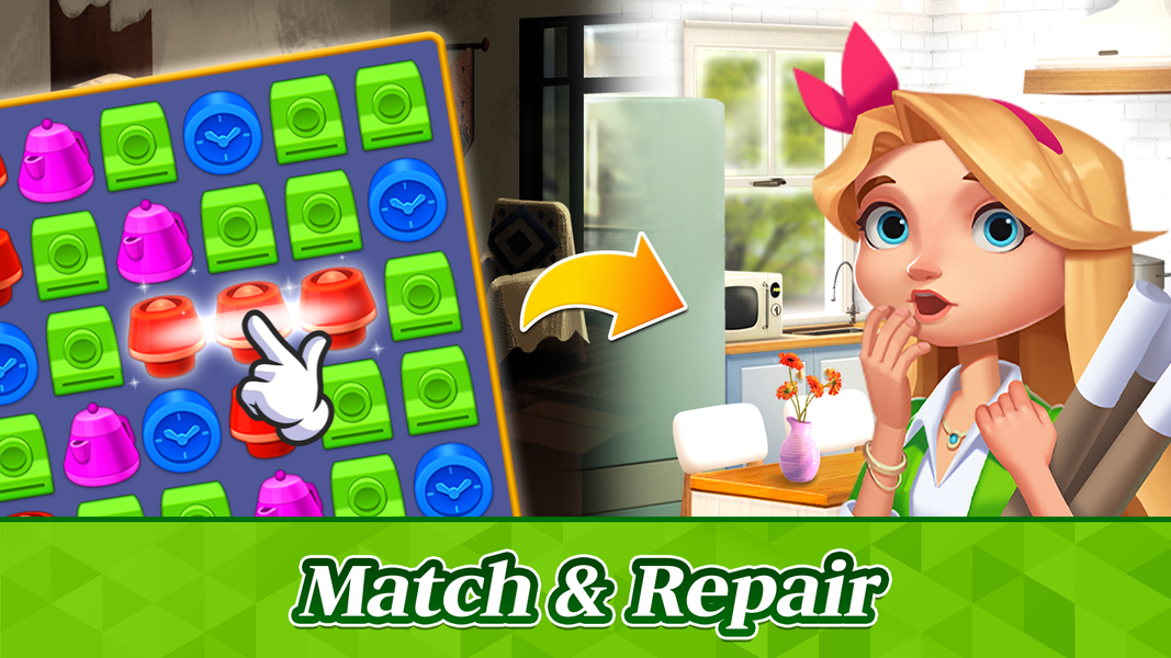 Match Puzzle House - Gameplay image of android game
