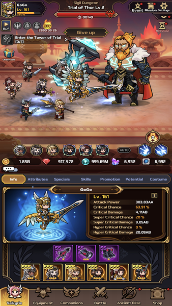 Valkyrie Idle - Gameplay image of android game