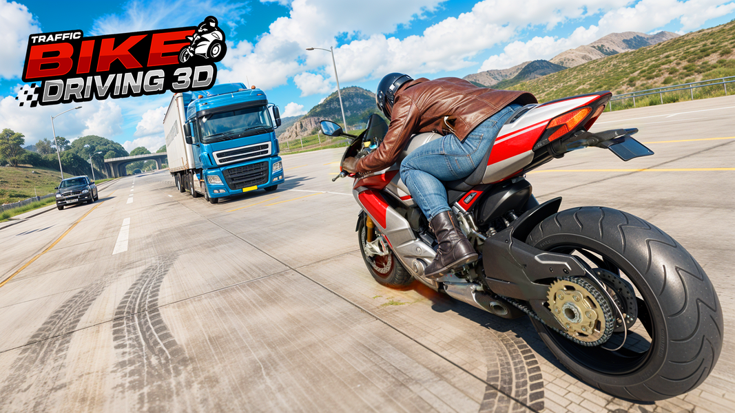 Real Traffic Bike Driving Game - عکس بازی موبایلی اندروید