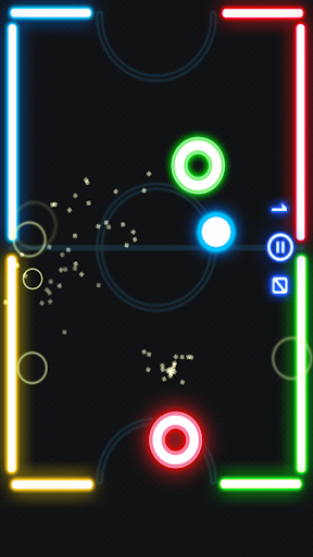 Glow Air Hockey - Gameplay image of android game