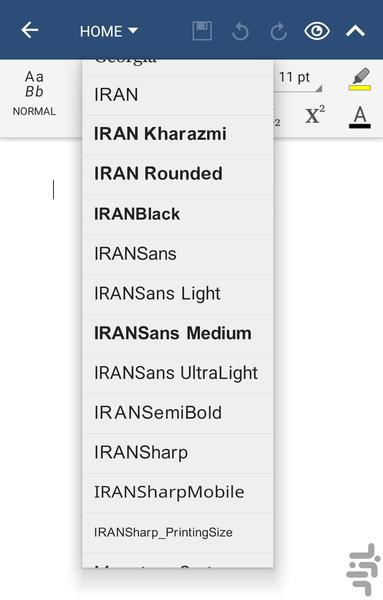 OfficeSuite Farsi Font Pack - عکس برنامه موبایلی اندروید