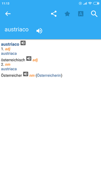 German-Spanish Dictionary - Image screenshot of android app