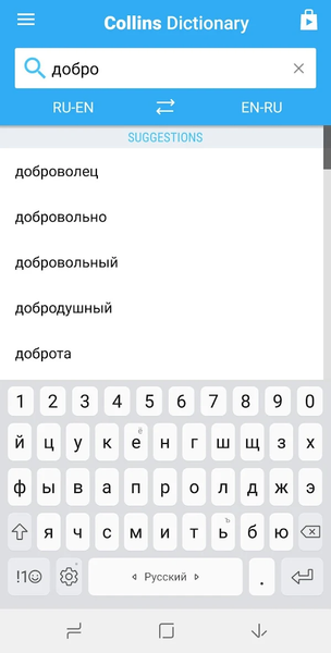 English-Russian Dictionary - عکس برنامه موبایلی اندروید