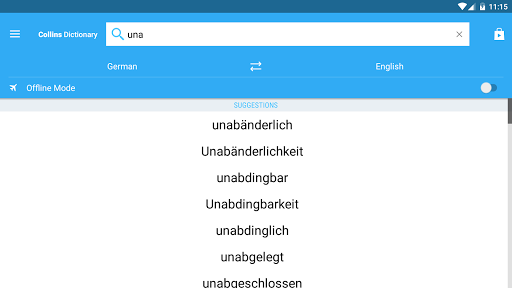 Collins German Dictionary - Image screenshot of android app