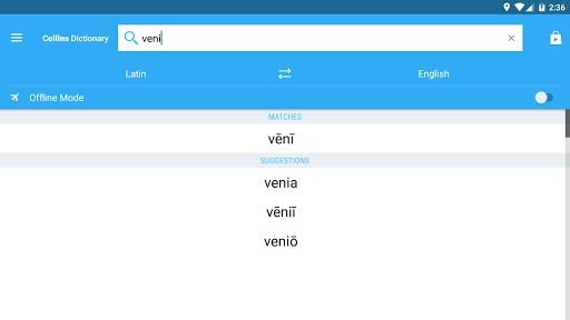 Collins Latin Dictionary - Image screenshot of android app