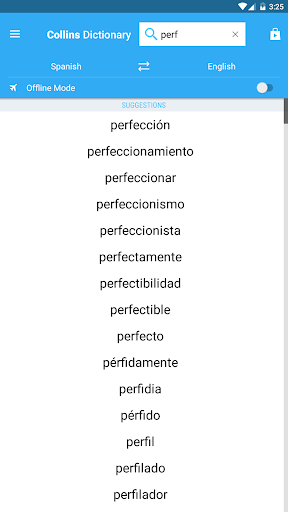 Collins Spanish Dictionary and Grammar - Image screenshot of android app