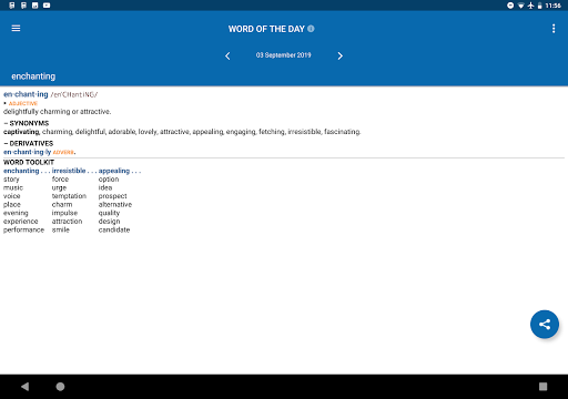 Oxford American Dictionary & Thesaurus - Image screenshot of android app