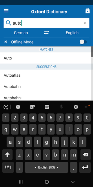 Concise Oxford German Dict. - Image screenshot of android app