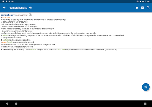 ODE & Thesaurus - Image screenshot of android app