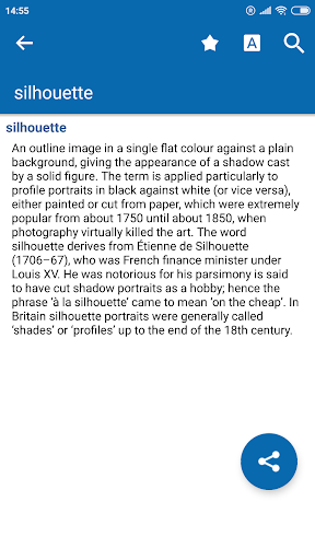 Oxford Dictionary of Art and Artists - Image screenshot of android app