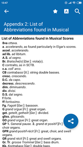 Oxford Dictionary of Music - Image screenshot of android app