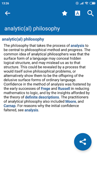 Oxford Philosophy Dictionary - Image screenshot of android app