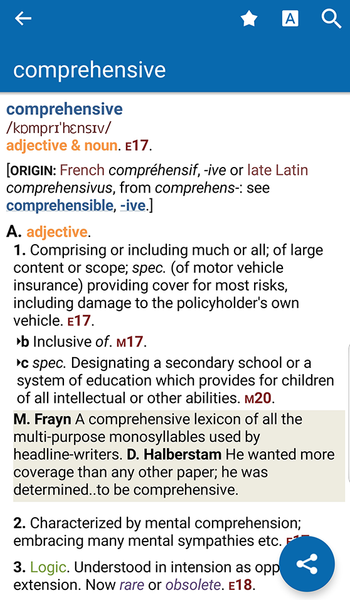Oxford Shorter English Dict. - Image screenshot of android app