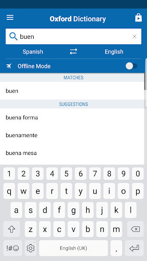 Oxford Spanish Dictionary - Image screenshot of android app