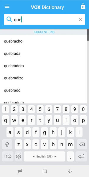VOX Spanish Language Thesaurus - Image screenshot of android app