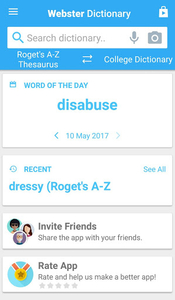 Webster College Dictionary and Roget's A-Z Thesaurus - عکس برنامه موبایلی اندروید