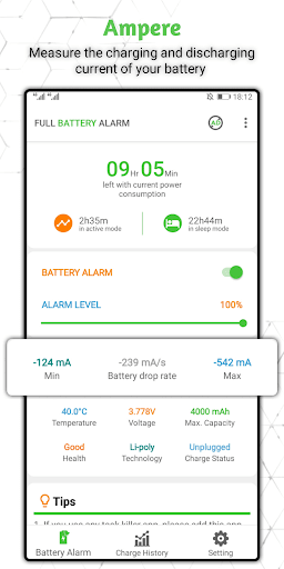 Full Battery Alarm - Image screenshot of android app