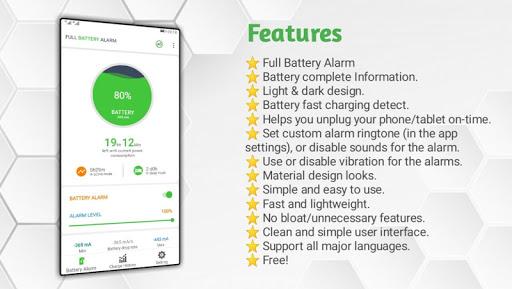 Full Battery Alarm - Image screenshot of android app